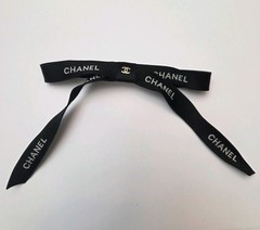 CHANEL Black Bow Barrette Hair Clip Logo Metal Fabric Women’s Accessory