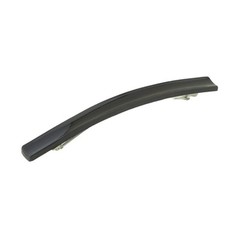 French Long and Thin Black Celluloid Hair Clip Barrette Classic Elegant Design