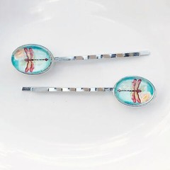 Dragonfly Floral Hair Pins for Women