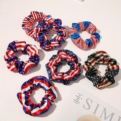 9Pcs Random USA Flag Scrunchies Patriotic Hair Ties for 4th of July Memorial Day