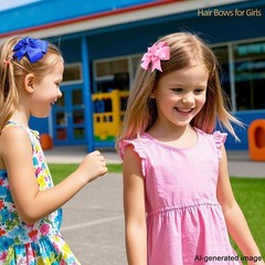 40Piece 3 Inch Grosgrain Ribbon Pinwheel Hair Bows Alligator Clips for Girls