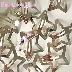 20 PCS 1.22″ Star Hair Accessories – Non-Slip Metal Snap 1.22″ Silver(20PCS)