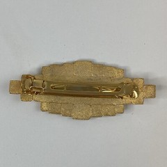 NEW Brushed Gold Hair Jewelry Barrette Neoclassic Design 3.5 x 1.5 Inches