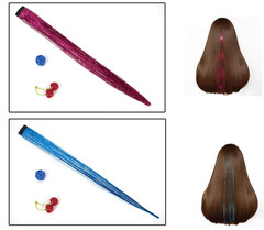 19.7 Inch Clip in Hair Fairy Tinsel Kit Clips Clip on Glitter Hair Tinsel Extens
