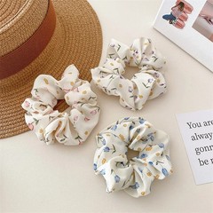 Fresh Style Floral Pleated Hair Bands High Elasticity Fashion Hair Scrunchies Su
