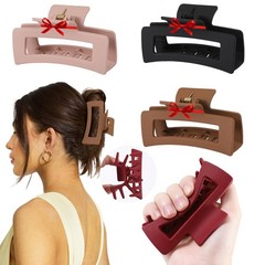 4 PCS Silicone Flexible Hair Claw Clips 1 Count (Pack of 4), Tortoise Shell