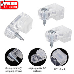 20 Pcs Glass Retainer Clips Mirror Holder Clips Plastic Glass Panel Clip with Sc