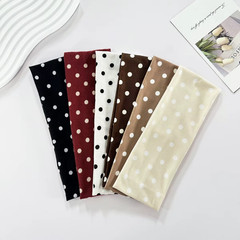 1Pc Polka Dot Yoga Elastic Headband – Fashionable Dot-Pattern Makeup Headband, S