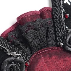 Gothic Hair Clip Bat and Roses Charms Hair Accessory by Devil Fashion
