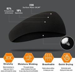 Mens Headband – Sports Running Sweat Head Bands – Athletic Sweatbands Hair Band