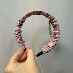 Target Faux Leather Vegan Pink Ruched Scrunch Headband Hair Piece 2000s NWT