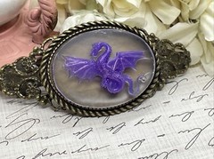 Purple Dragon Viking Celtic Norse Hair Jewelry Medieval Renaissance Festival