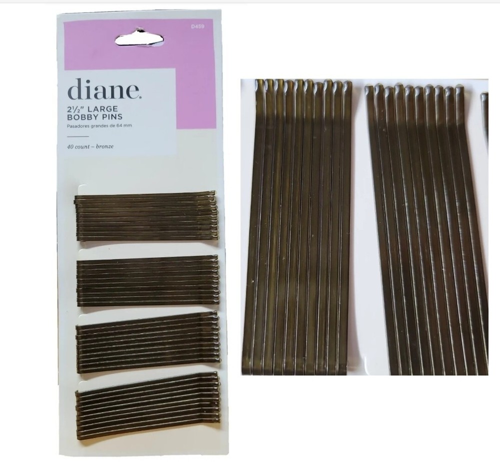 Diane 2.5” Large Bobby Pins Bronze Hair Bob Pins Pack of 40 count D459