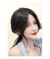3.15″x4.3″ Seamless Front 100% Human Hair Topper Cover Head Top or As Fringe 10″