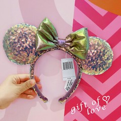 Disney* Parks 50th Anniversary Earidescent Iridescent Pink Minnie Ears Headband