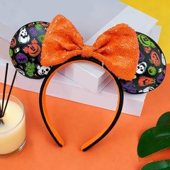 Disney. Parks Orange pumpkin Ghost Headband Halloween new Ears cute hairband
