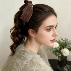 3Pcs Knitted Bow 1 Count (Pack of 3), Banana Hair Clips