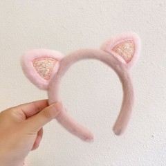 Anime Cosplay Cat Ears – Girly Solid Style Headband Women Headwear Accessories