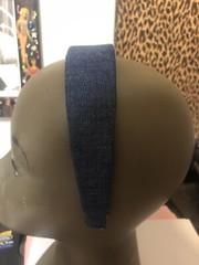 Retro Blue Denim 1.2”w Headband