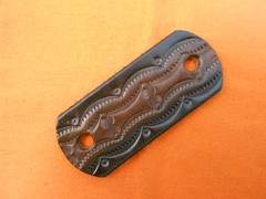 2 Leather Hair Barrettes w Sticks, Ponytail, 4X4 Truck Off Road Hand Crafted #51