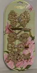 Hairpiece Set of 5 Rhinestone Faux Pearl Hair Pins-bow-butterfly-heart Design