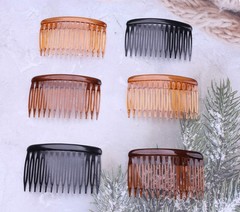 6 Pieces Women Hair Comb Accessories French Hair Side Combs Plastic Twist Decor