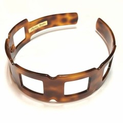 Charles Wahba Headband Tiara Square Block Women Girls Tortoise Made in France