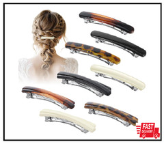 8Pcs French Barrette Hair Clips Small Tortoise Shell Hair Clip Acetate French…
