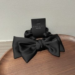 Luxury Satin Silk Bow Hair Ring Knotted Scrunchie Women Ponytail Hair Ties UK