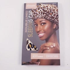 2 Pack Annie Double Lined Leopard Print Sleeping Cap Wrap ~ One Size Fits All