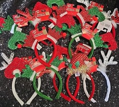 12 Pc Bulk Lot Mixed Christmas Headbands Head Piece Holiday Party Antlers Elf