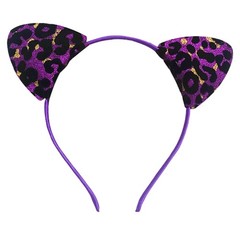 Leopard Pattern Cats Ear Hairhoop 2000s Headband for Formal Party Music Festival