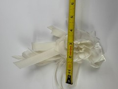 Vintage Handmade Bridal Hair Clip by Nancy Shefts Ivory Flower Feather Wedding