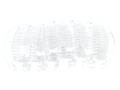 Interlocking Banana Combs Hair Clip French Side Comb Holder color clear.