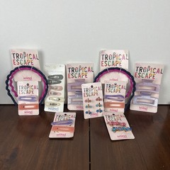 Scunci Tropical Escape Hair Lot Headbands Clips Barrettes Purple New