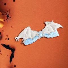 Novelty Lace Bows Braid Holder Bat Wing Hair Clip Female Halloween Headdress