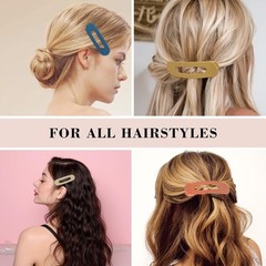 8PCS Large Flat Clips for Women, Matte Alligator Claw Clips for Thick Thin Hair