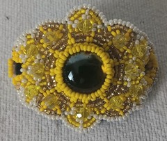 Handmade Guatemalan Beaded Hair Barrette with Stick Boho Ethnic Accessory