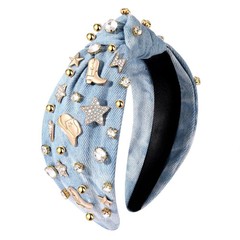 Western Headband Cowgirl Headband for Women Cowboy Boot Hat Stars Knotted Hea…