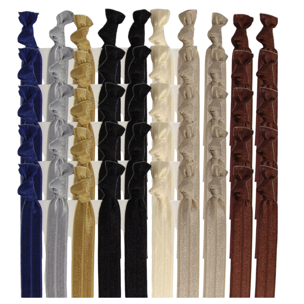 50 NEURTAL Hair Ties Pre Pack elastic ponytail holders yoga wholesale lot value