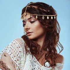 8 Pieces Gold Head Chain Jewelry Halloween Boho Headband Coins Pearl Tassel C…