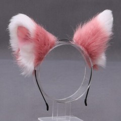Lolita Girl Furry Cat Fox Animal Ear Hairpin Faux Fur Cosplay Headband Party