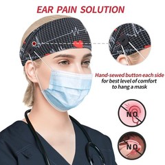 2pcs Nurse Headband with Buckle, Anti-Slip Elastic Hair Band, Suitable for Nurse