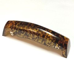 Delsol Speckled Tortoise Print Hair Clip Long Barrette Vintage Made in France