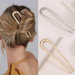 New Simple U Shaped Hairpin Metal Hair Sticks U French Hair Clips Pins Fashionab