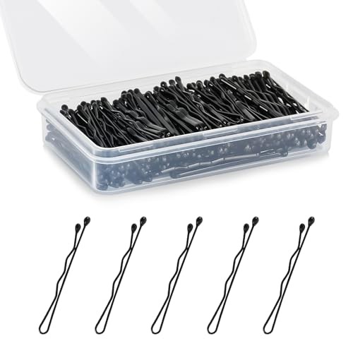 Mini Bobby Pins 150 Count 1.38 Inch Small Bobby Pins with Storage Box for Black