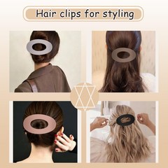 4 PCS Flat Hair Clips for Women Large Matte No-Slip 4 Count (Pack of 1), grey