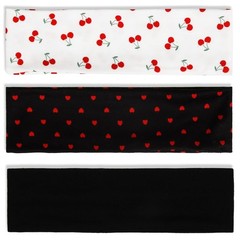 TERSE Cherry Headbands for Women 1 Count (Pack of 3), Color- L
