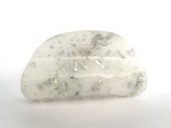Gold or silver flakes glitter frosted white hair claw clip