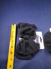 *2* Vtg 1990’s GOODY Black Hair Bow Spring Back Hair Barrettes 6″ Pair *17FB-B